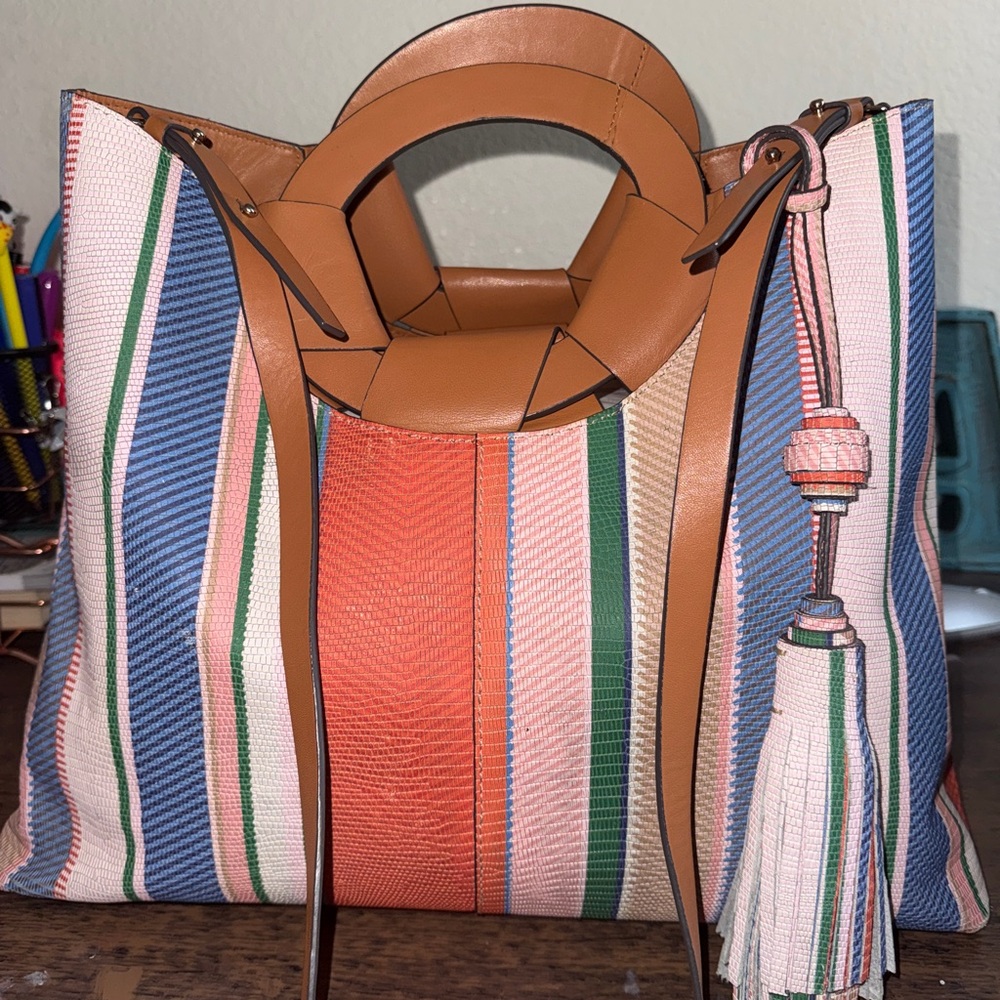 Vince Camuto Multicolor Striped Tote